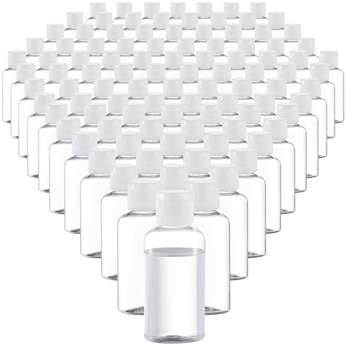 VEIDIA travel bottles with flip cap for mess-free on-the-go refills.