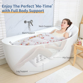 VEILS bath cushion supports head and neck for comfortable bathing
