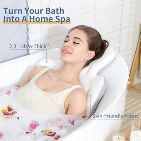 VEILS bath pillow features thick cushioning for extra softness