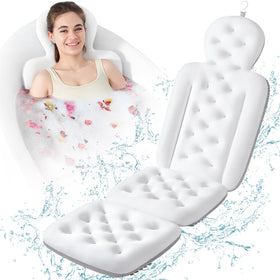 VEILS luxury bath cushion provides full-body support for a relaxing soak