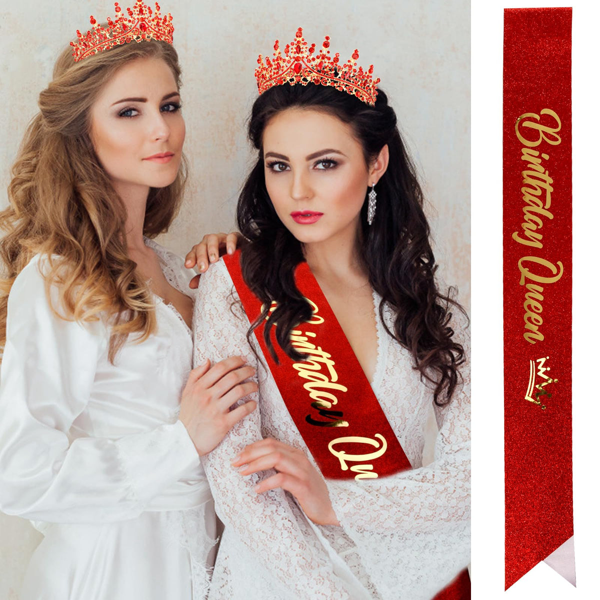 VELSCRUN crown with combs secures hairstyle during festive events