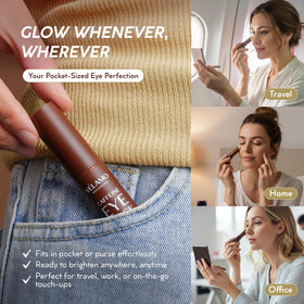 VELAMO ADVANCED caffeine eye stick travel-size pack ready for planes