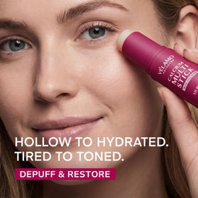VELAMO ADVANCED Calcium Multi Balm Stick on the face for hydration and gentle firming.