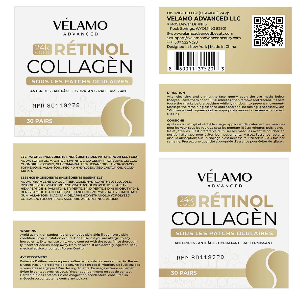 VELAMO ADVANCED Vegan Clean Ingredients promote gentle nightly use.