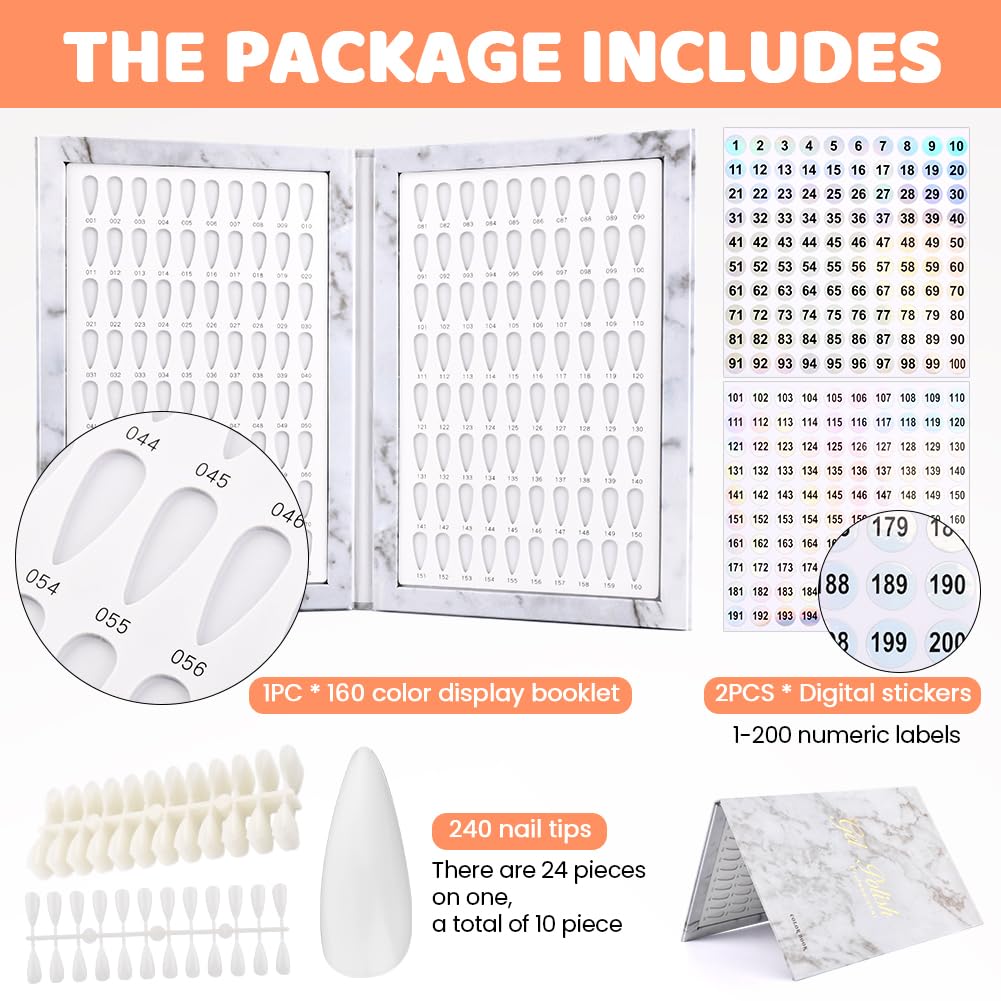 Velarionna 1-200 number labels simplify color matching during client consultations.