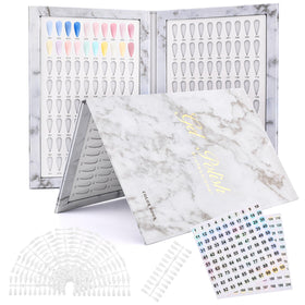 Velarionna 160-color display book shows organized nail color options for quick salon selections.