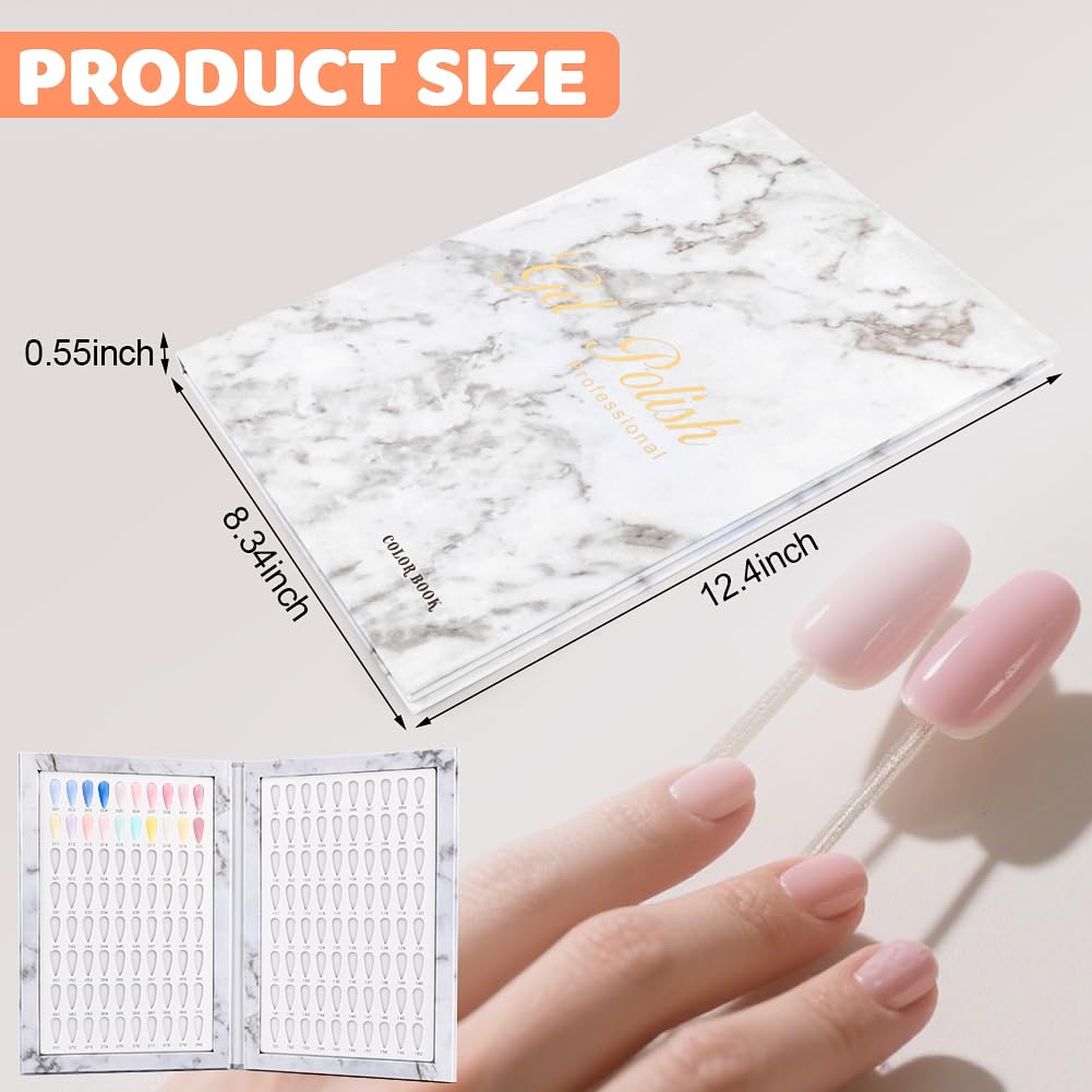 Velarionna 240-blank nail tips for creating custom swatches and designs.