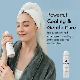Velez HOCL Hydrating Face Mist spray application for quick on the go skin cleansing.
