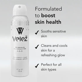 Velez HOCL Hydrating Face Mist tamper-proof bottle protects integrity.