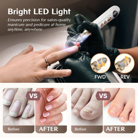 Velnail integrated LED light aids precise filing during at-home manicures