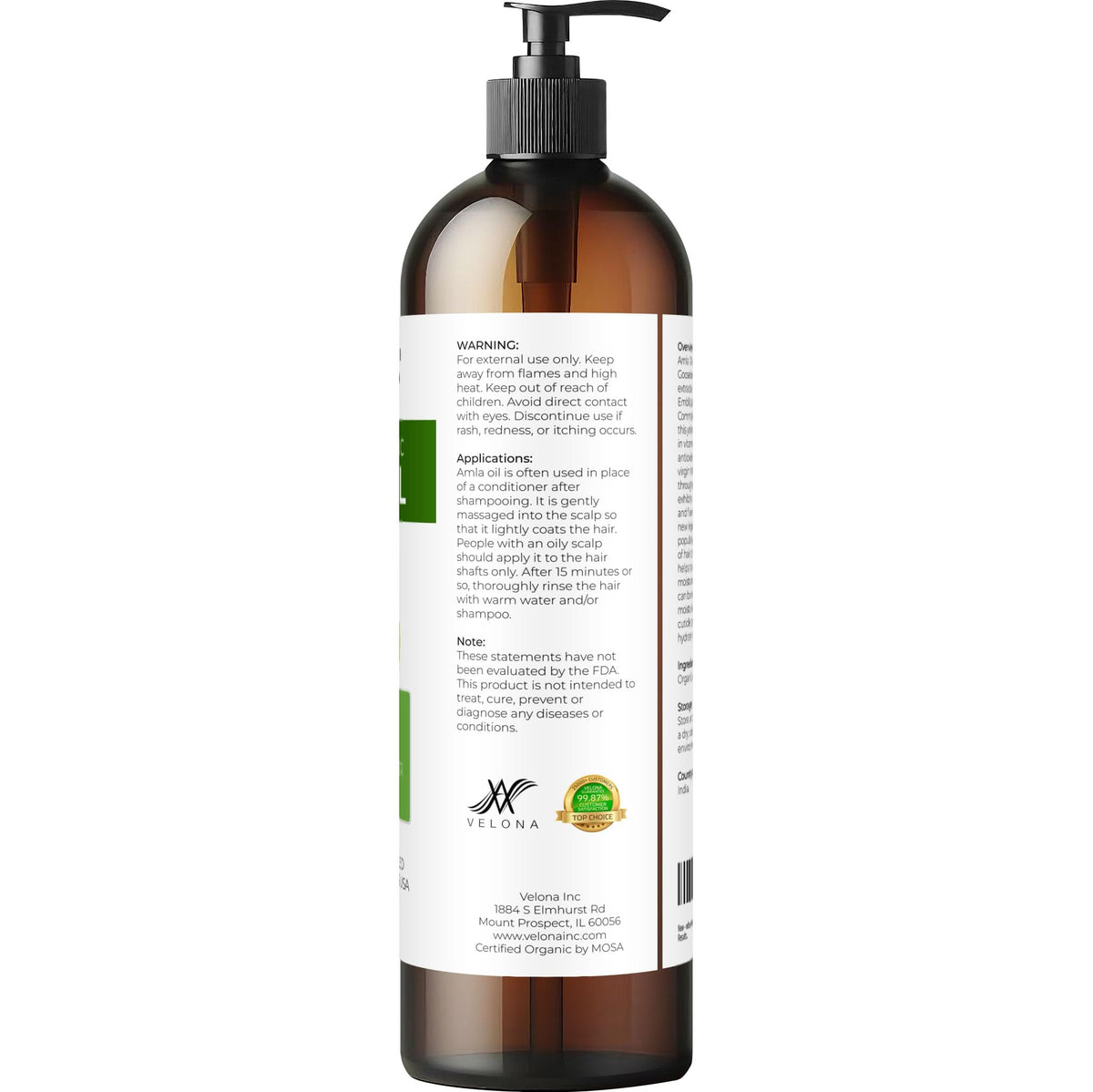 Velona Amla Oil hair application shows seamless distribution and shine potential