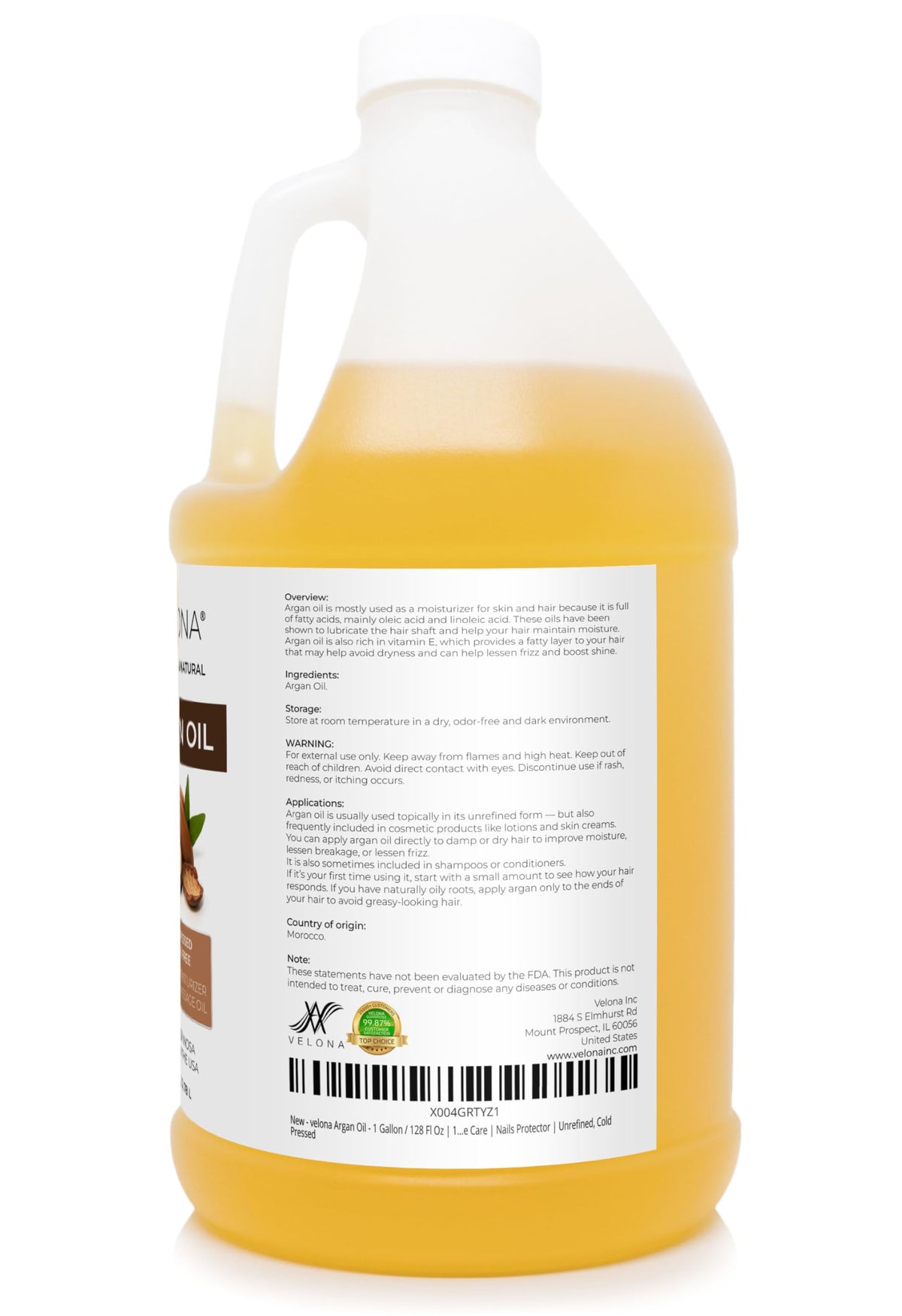 Velona Argan Oil applied to damp hair ends for lightweight shine.