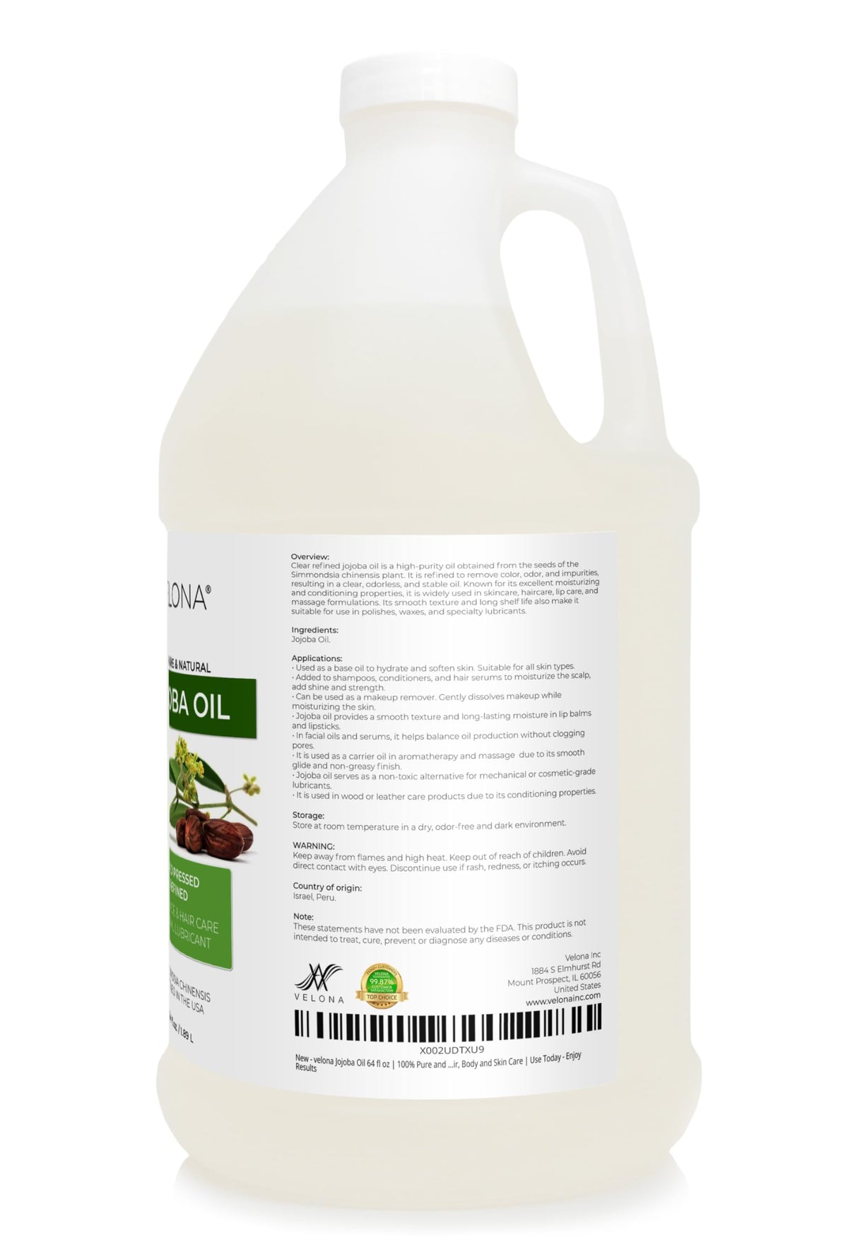 Velona Jojoba Colorless Oil used in skincare routines for smooth hydration.