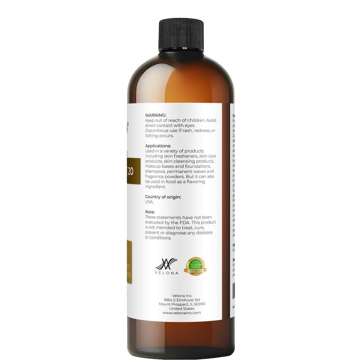 Velona Polysorbate 20 bath bomb formulation supports even dispersion.