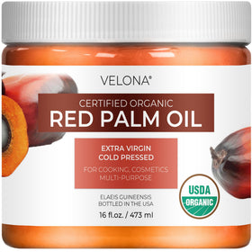 Velona red palm oil 16oz bottle for cooking and skincare
