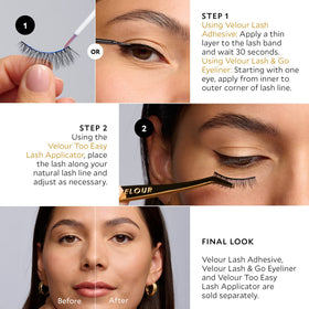 Velour Effortless Lashes 3/4-length band ready-to-wear