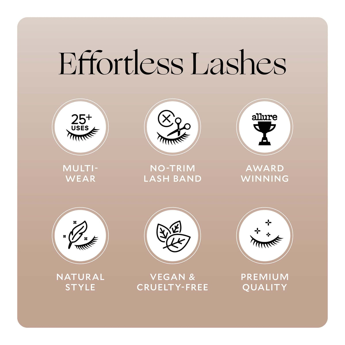 VELOUR Effortless Lashes easy to apply with Velour adhesive option.
