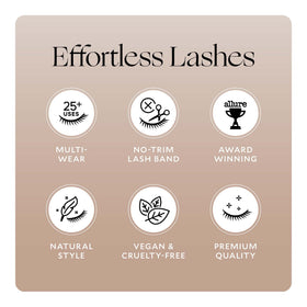 VELOUR Effortless Lashes easy to apply with Velour adhesive option.