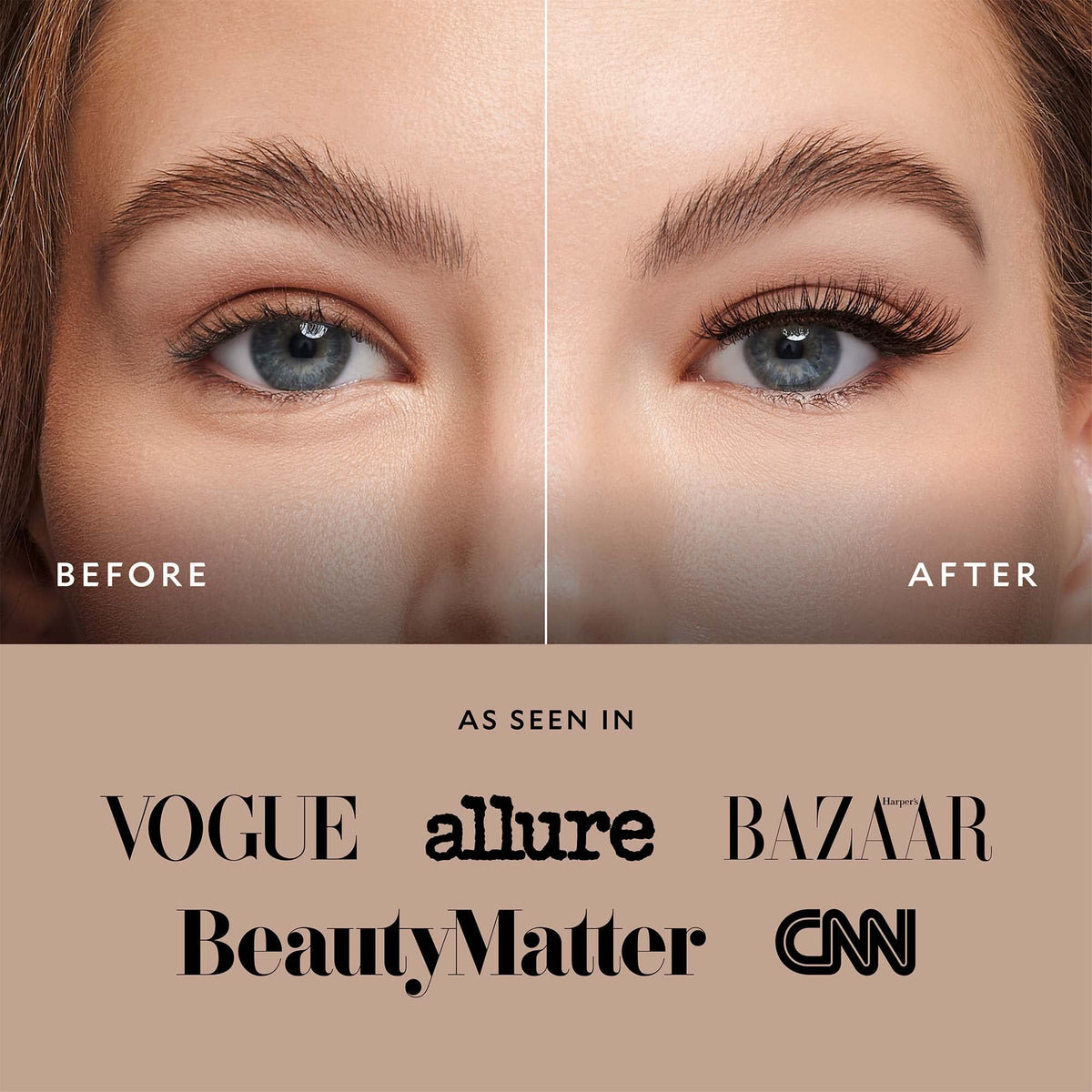 Closeup of VELOUR Effortless Lashes Mini Me to highlight lightweight, natural look