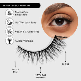 VELOUR Effortless Lashes Mini Me on eye for natural enhancement