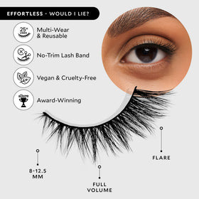Velour Effortless Lashes present a natural, lightweight look for daily wear.