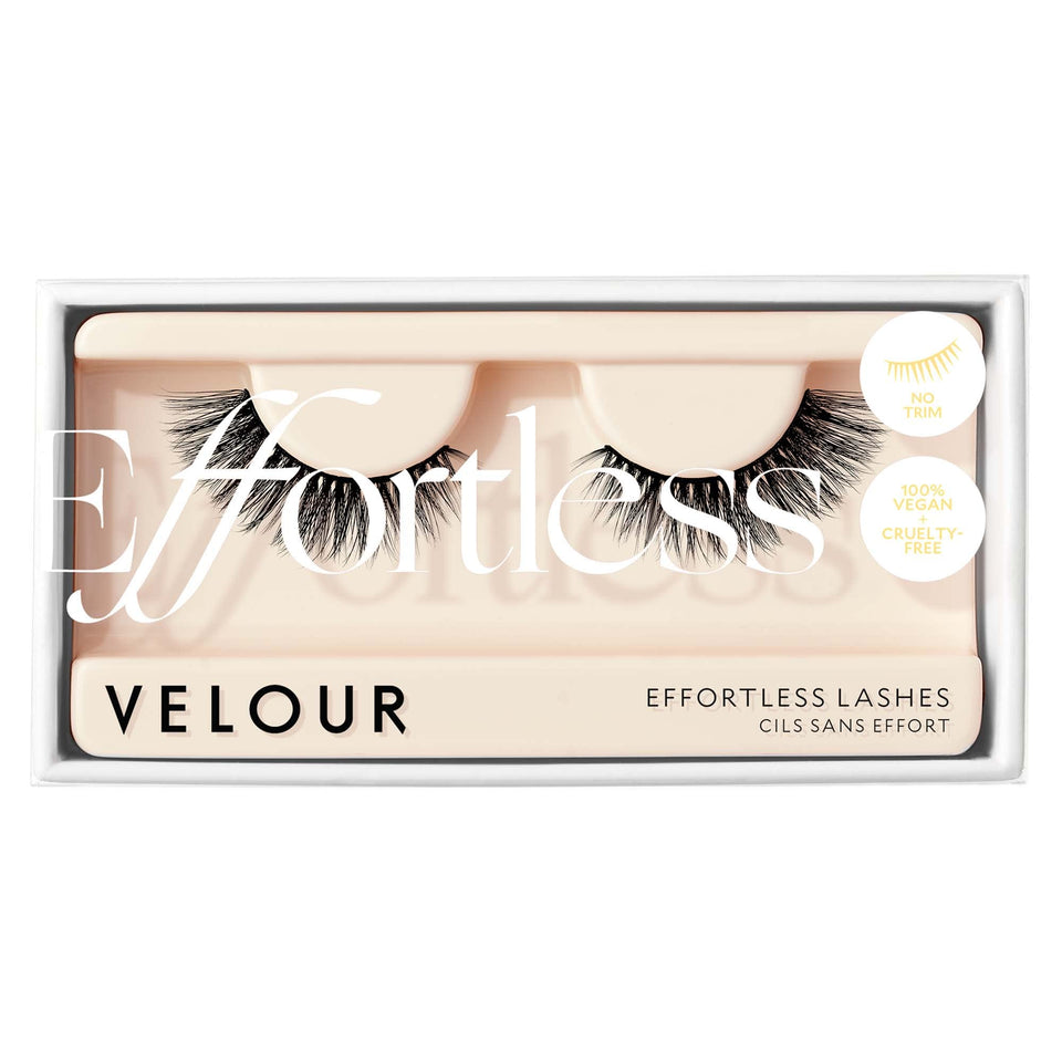 VELOUR Effortless Lashes natural-look close-up for daily wear.