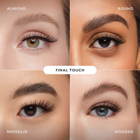 VELOUR Effortless Lashes pretrimmed band simplifies quick fitting.