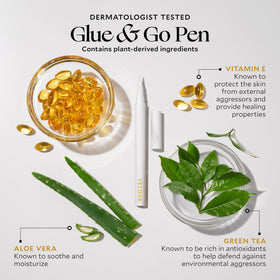 Velour Glue & Go Pen dries clear to prevent mess