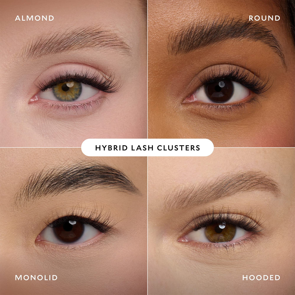 Velour Xtensions work with lash glue and Lash Bond for flexible wear.