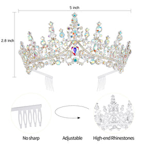 VELSCRUN AB diamond-look tiara with comb ensures secure styling.