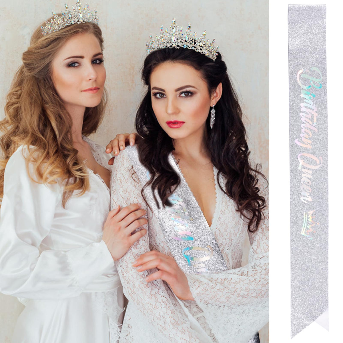 VELSCRUN AB princess crown with comb demonstrates secure fit for dancing.