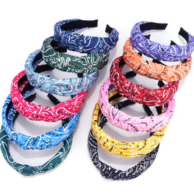 VELSCRUN bandana knotted headband purple satin for bold color
