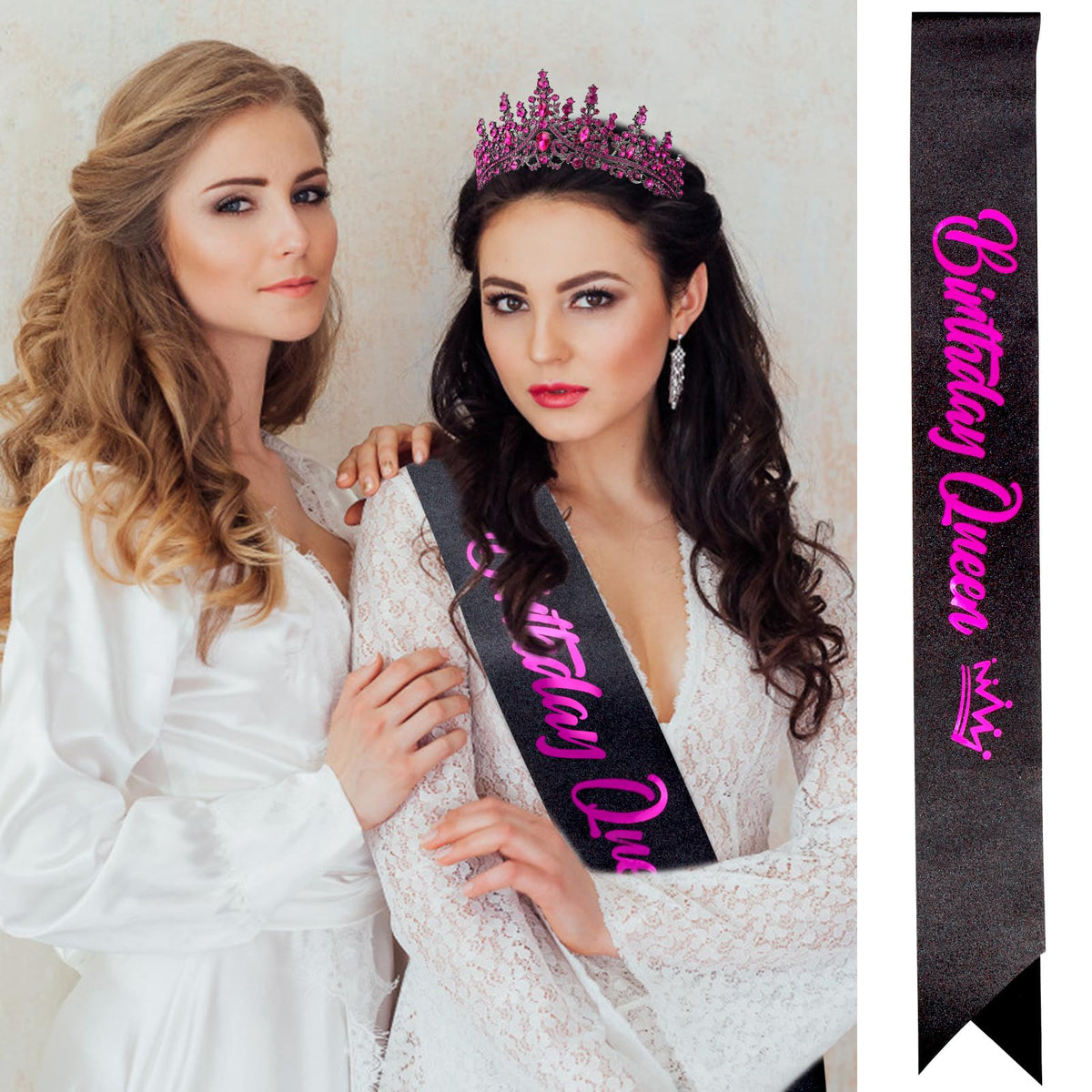 VELSCRUN crown with embedded flowers adds romantic detail for celebrations