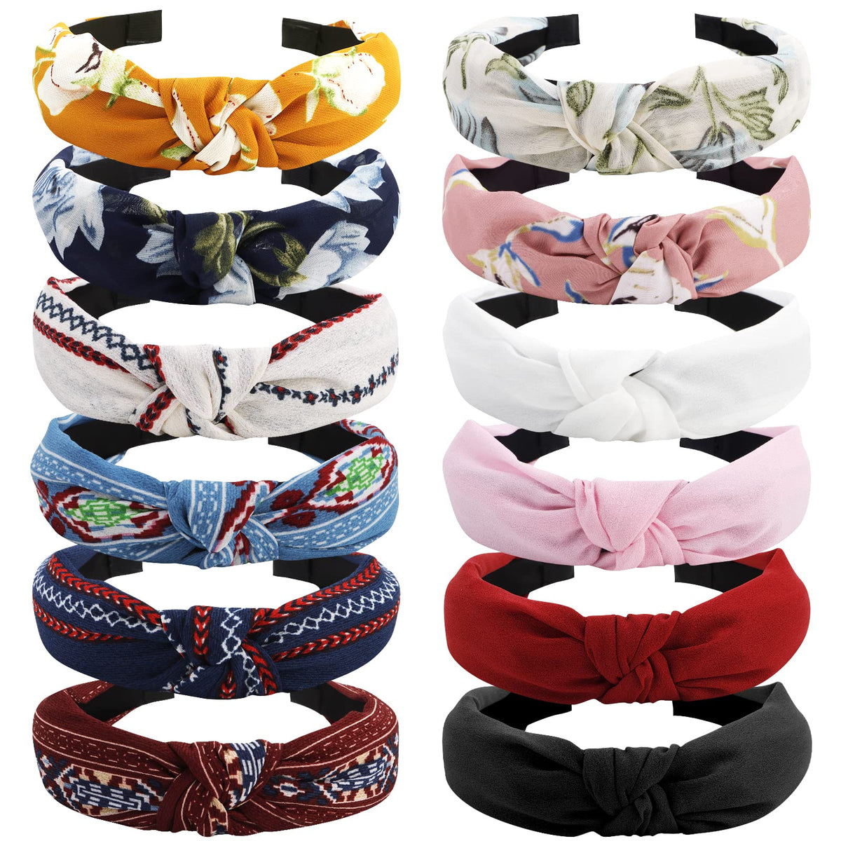 VELSCRUN flower headband collection shows vibrant patterns for versatile daily styling