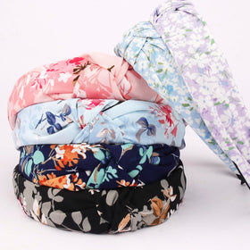 VELSCRUN knotted solid-color pastel pink headband gentle on hair