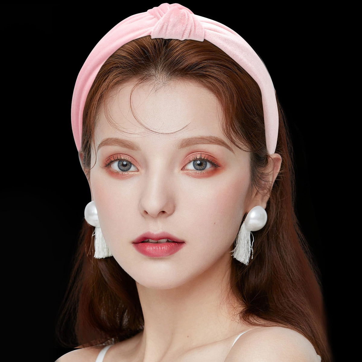 VELSCRUN knotted headbands elastic-closeup — flexible fit without pulling hair.