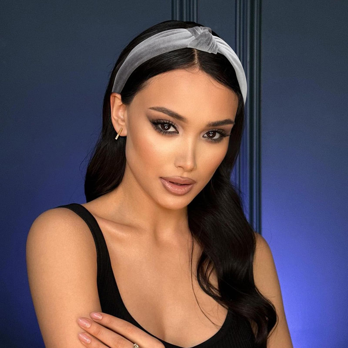 VELSCRUN knotted headbands gray — subtle shade pairs with any wardrobe.