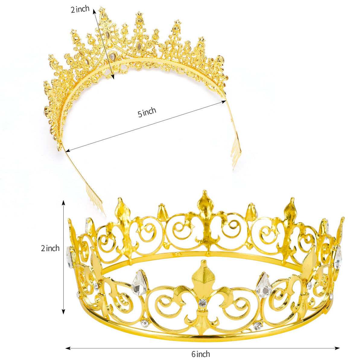 VELSCRUN photo prop crown to elevate princess or prince moments.