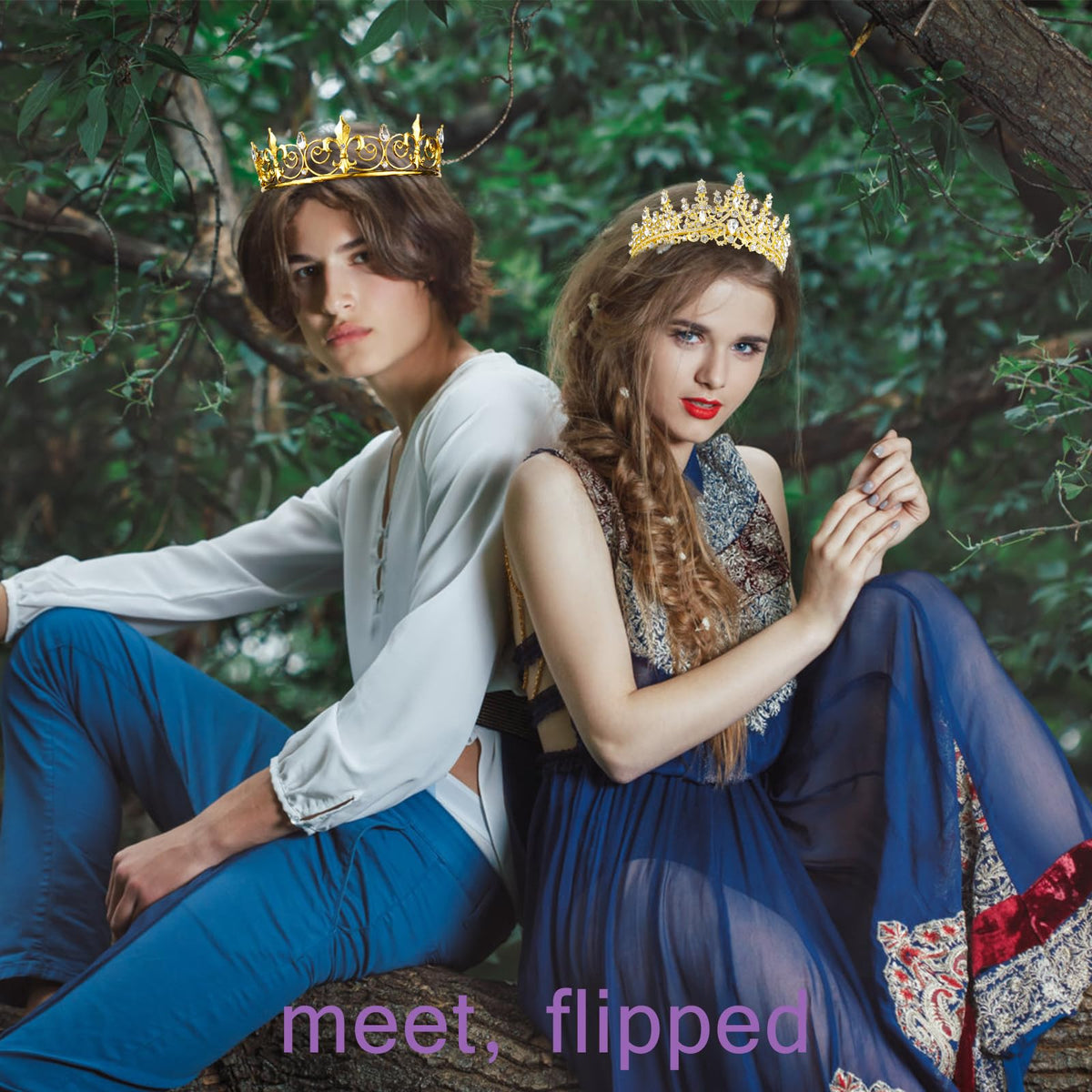 VELSCRUN queen tiara in gold metal for elegant party styling.