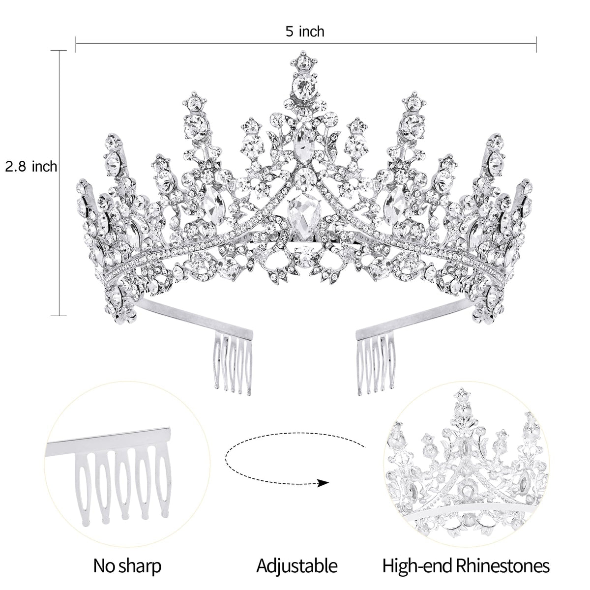 VELSCRUN kid-friendly tiara suitable for girls' birthday celebrations.