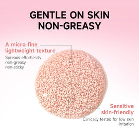 Face application shot demonstrates smooth, non-greasy feel and brightening potential.