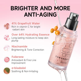 Close-up of VELY VELY serum texture showing a lightweight, fast-absorbing formula.