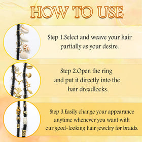 VENOFEN adjustable dreadlock ring: easy to wear and adjust without hair damage.