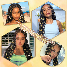 VENOFEN hair beads round beads: versatile pieces for bracelets, necklaces, or braids.