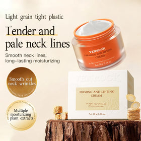 Venrock Niacinamide Neck Cream packaging highlights hyaluronic acid ingredient