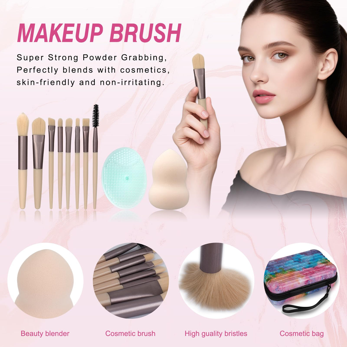 Venshun eyebrow pencil, mascara, and eyeliner kit for defined eyes.