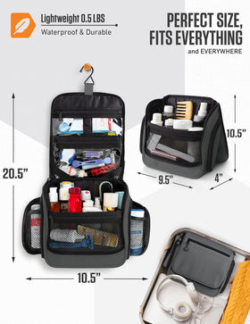 VENTURE 4TH interior shows 18 compartments for toiletries and cosmetics