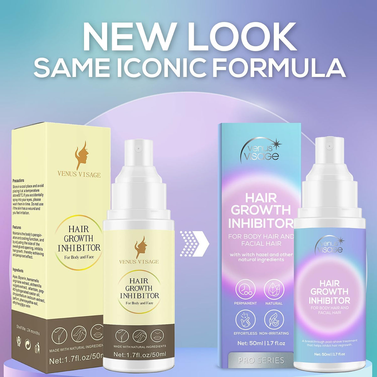 VENUS VISAGE Hair Inhibitor gift-pack ideal for gifting beauty enthusiasts.