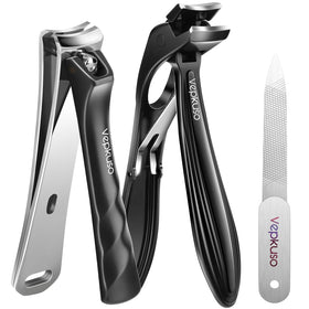 Vepkuso angled toenail clipper with catcher for mess-free trimming