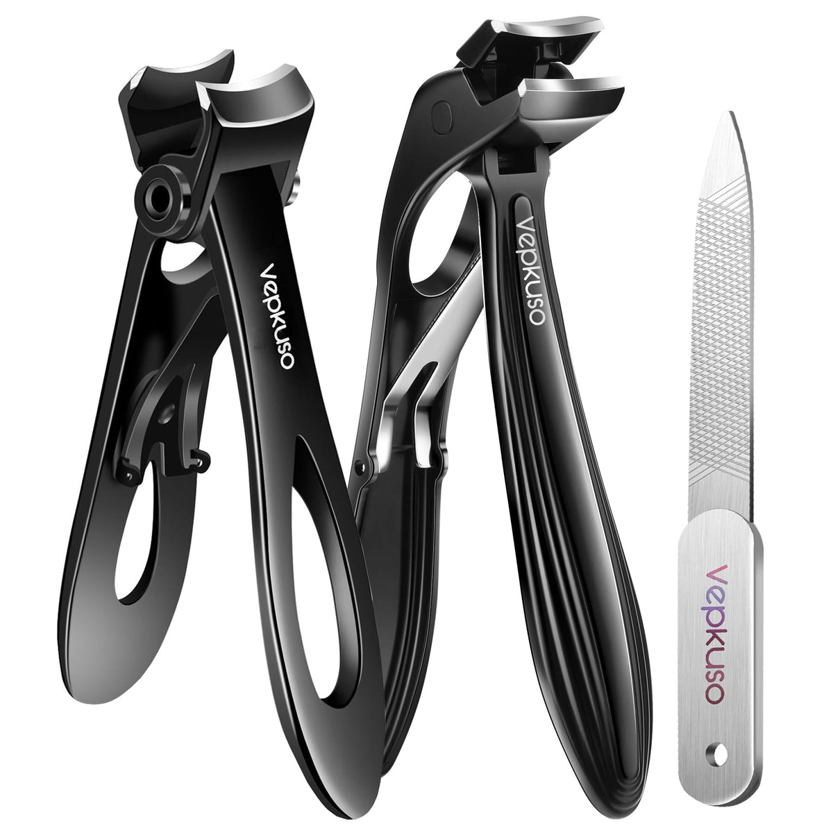 Vepkuso thick-nail clippers with wide jaw for easy thick-nail trimming